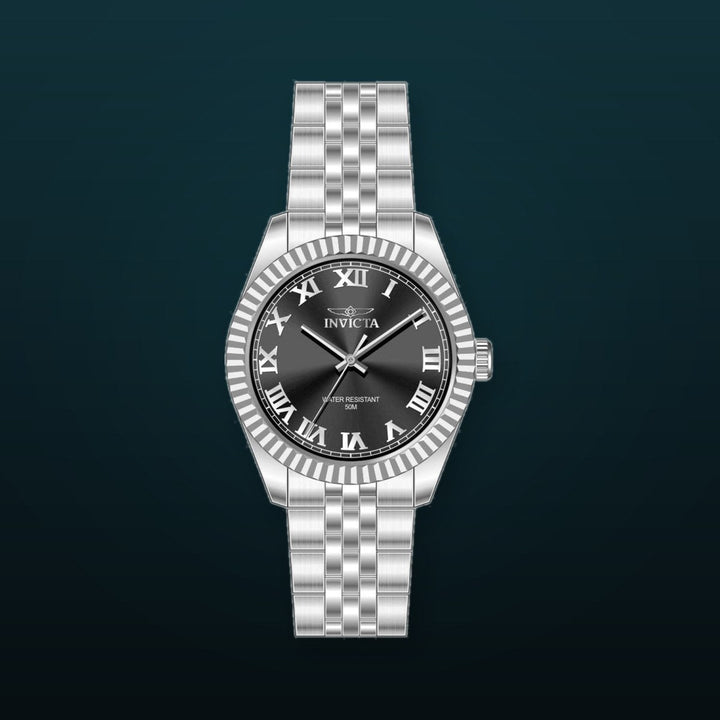 Specialty Black Dial / Silver Stainless Steel Bracelet Black Dial