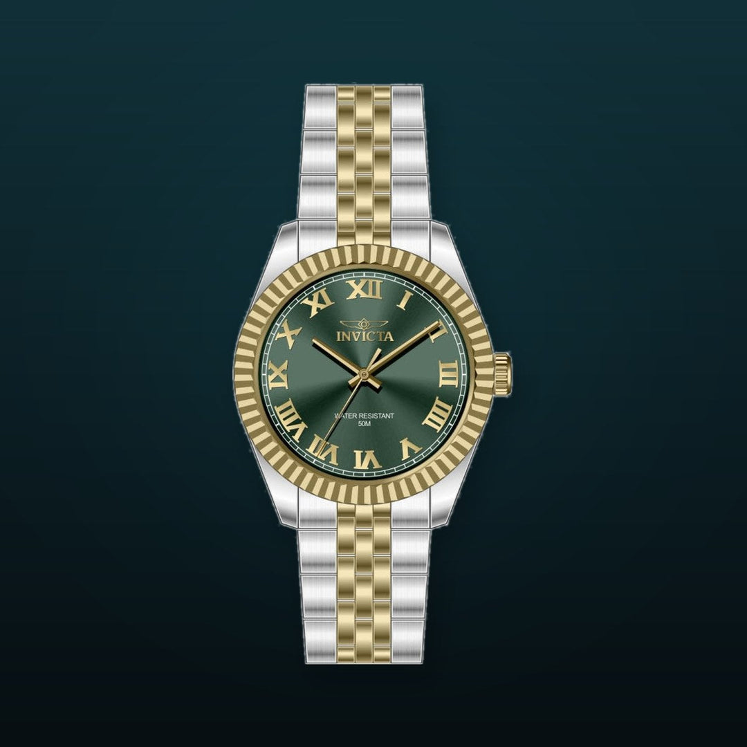 Specialty Green Dial / Two-Tone Silver-Gold Stainless Steel Bracelet Green Dial