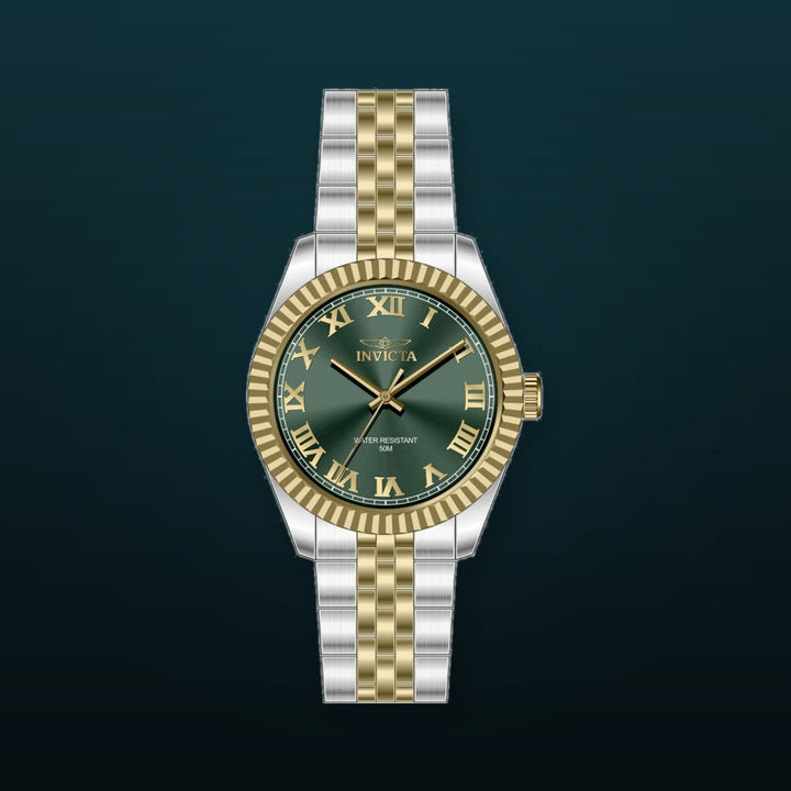 Specialty Green Dial / Two-Tone Silver-Gold Stainless Steel Bracelet Green Dial