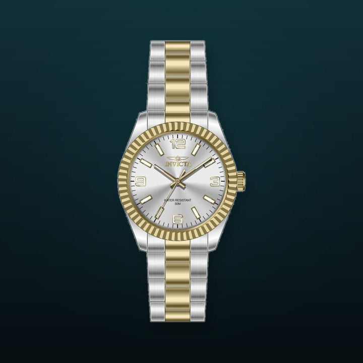 Specialty Silver Dial / Two-Tone Silver-Gold Stainless Steel Bracelet Silver Dial