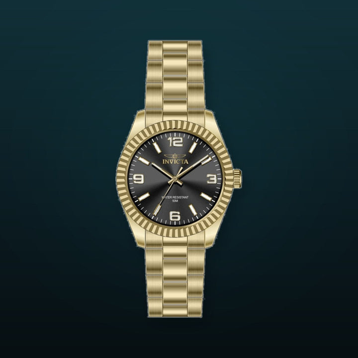 Specialty Black Dial / Gold-Tone Stainless Steel Bracelet Black Dial