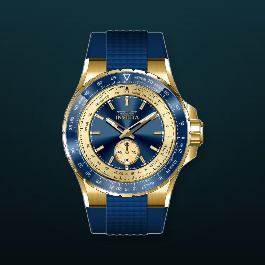 Aviator Men Blue Dial / Blue Silicone Strap Blue Dial