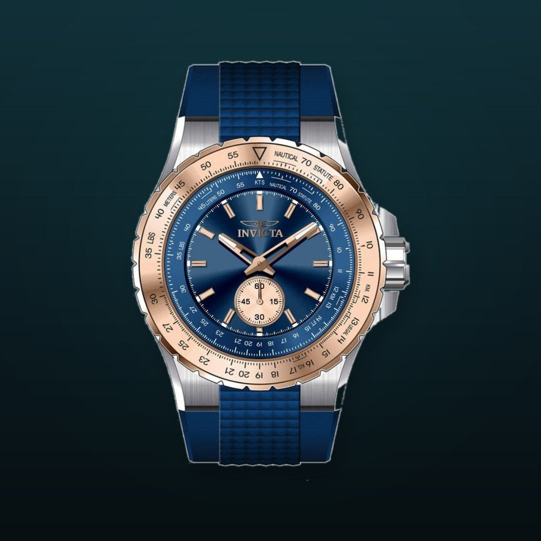 Aviator Men Blue Dial / Blue Silicone Strap Blue Dial
