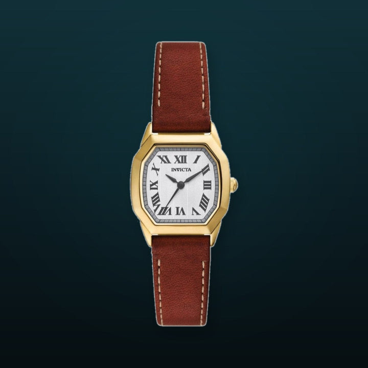 Wildflower Lady Silver-Tone Dial / Brown Leather Strap Silver-tone Dial