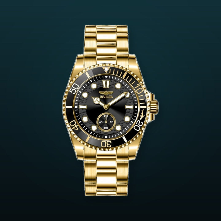 Pro Diver Men Black Dial / Gold-Tone Stainless Steel Bracelet Black Dial