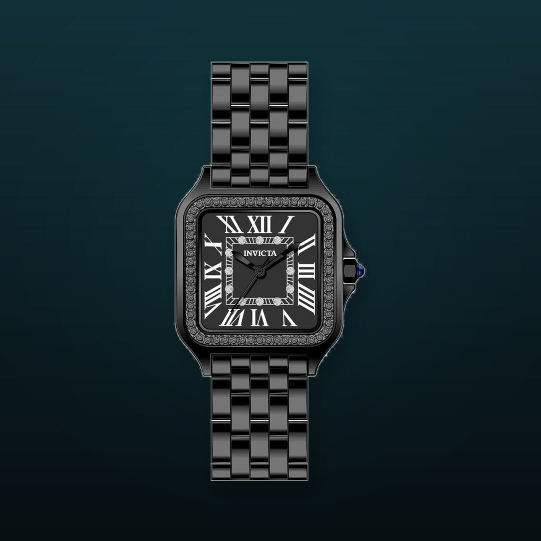 Angel Lady Black Dial / Black Stainless Steel Bracelet Black Dial
