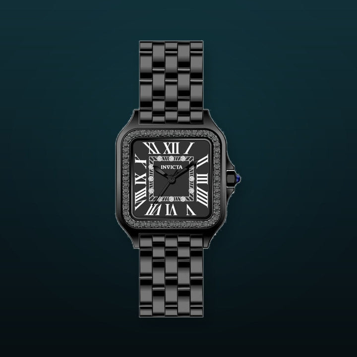 Angel Lady Black Dial / Black Stainless Steel Bracelet Black Dial