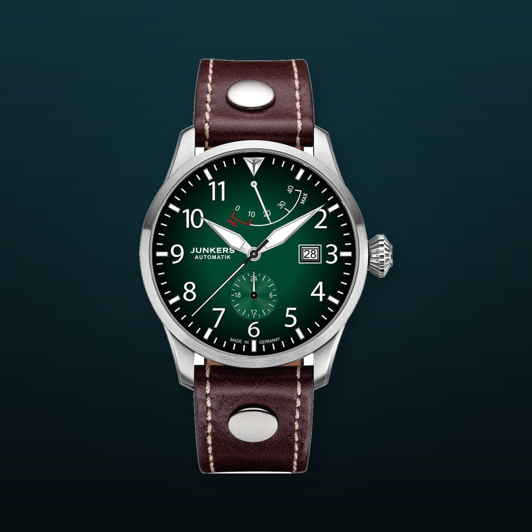 Flieger Leather / Green Green Dial