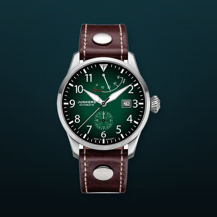 Flieger Leather / Green Green Dial