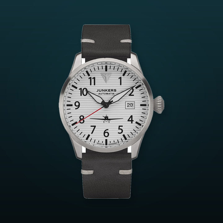 Flieger Leather / Silver Silver Dial