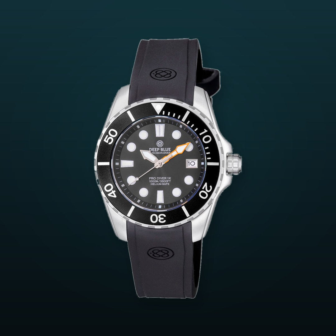PRO DIVER 1K 1000M AUTOMATIC ALL PURPOSE DIVER STRAP AP DIVER 1000 BLACK