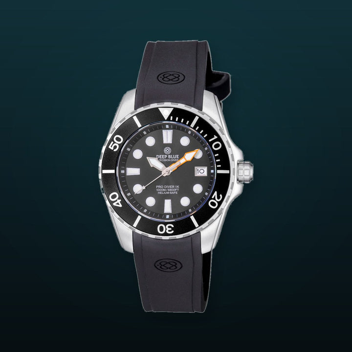 PRO DIVER 1K 1000M AUTOMATIC ALL PURPOSE DIVER STRAP AP DIVER 1000 BLACK