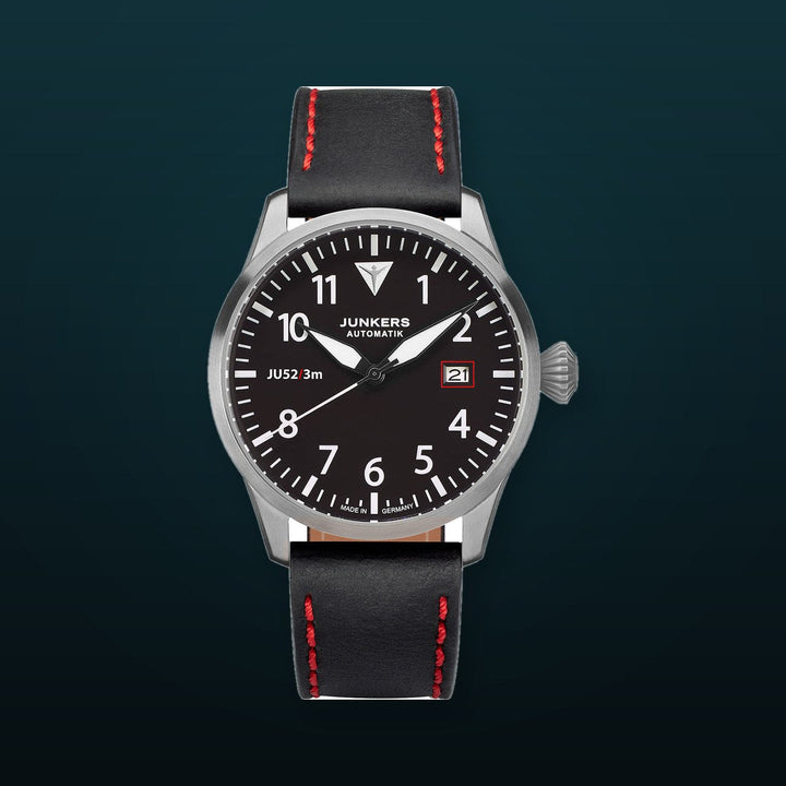 JU52/3M Limited Edition Black Dial / Black Leather Strap Black Dial
