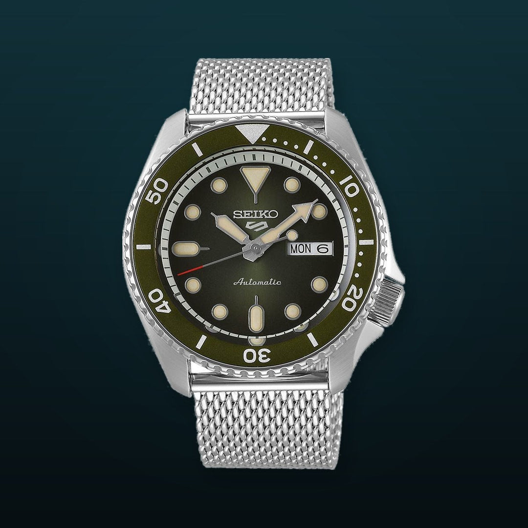 5 Sports SKX Series Green Dial / Silicone Strap Green Dial