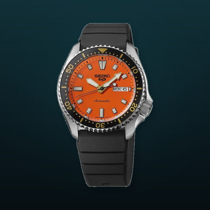 5 Sports SKX Orange Dial / Black Silicone Strap Orange Dial