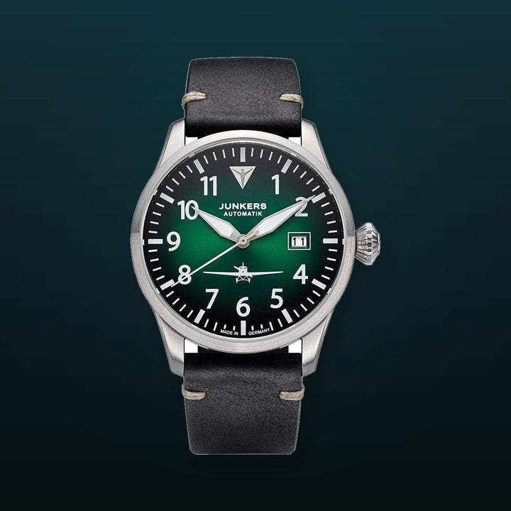 Flieger Leather / Green Green Dial