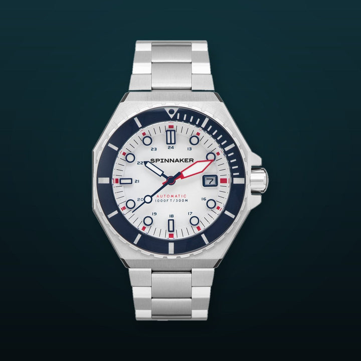 Dumas White / Blue / Stainless Steel | White Dial