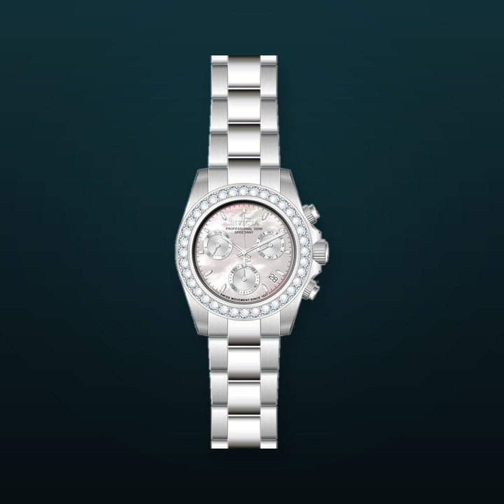 Elite Diamond Mother-of-Pearl dial / Silver Stainless Steel Bracelet Mother-of-Pearl Dial