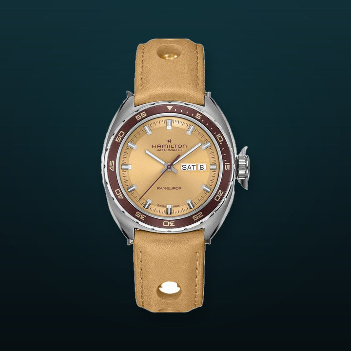 American Classic Beige dial / Beige Leather Strap Beige Dial