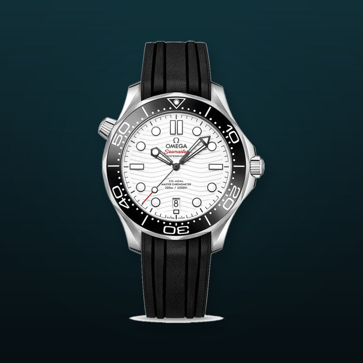 Seamaster Diver 300M Co‑Axial Steel on Rubber / White Dial White Dial