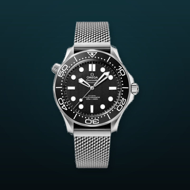 Omega Seamaster Diver 300M 42mm Black Dial on Mesh