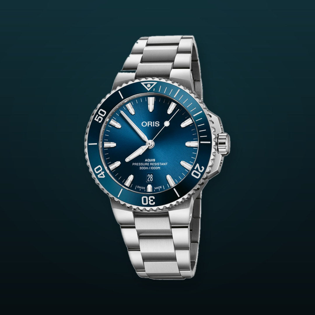 Aquis Date 41.5mm Blue Dial