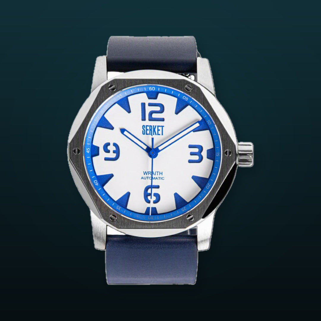 Wraith Steel White & Cobalt 46mm White Dial