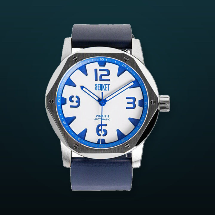 Wraith Steel White & Cobalt 46mm White Dial