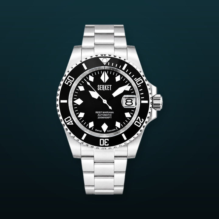 Reef Mariana Diver Black Dial Black Bezel 40mm Black Dial