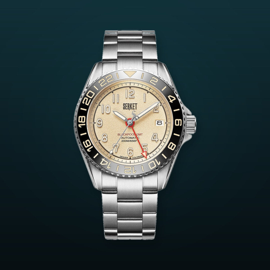 Blackpool GMT Vintage Beige 40mm Beige Dial