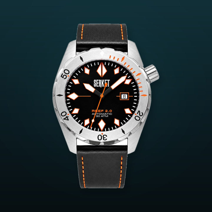 Reef 2.0 Diver Swiss Black Diving Watch 46mm Black Dial
