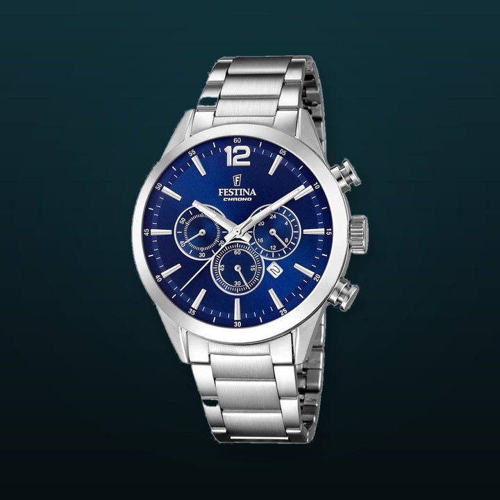 Timeless Chronograph Blue / Stainless Steel Blue Dial