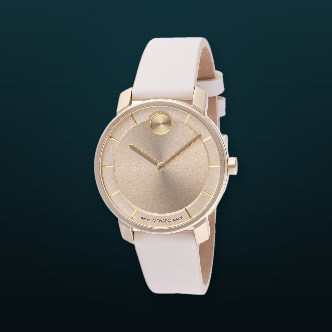 Movado 34mm / White | Gold Dial