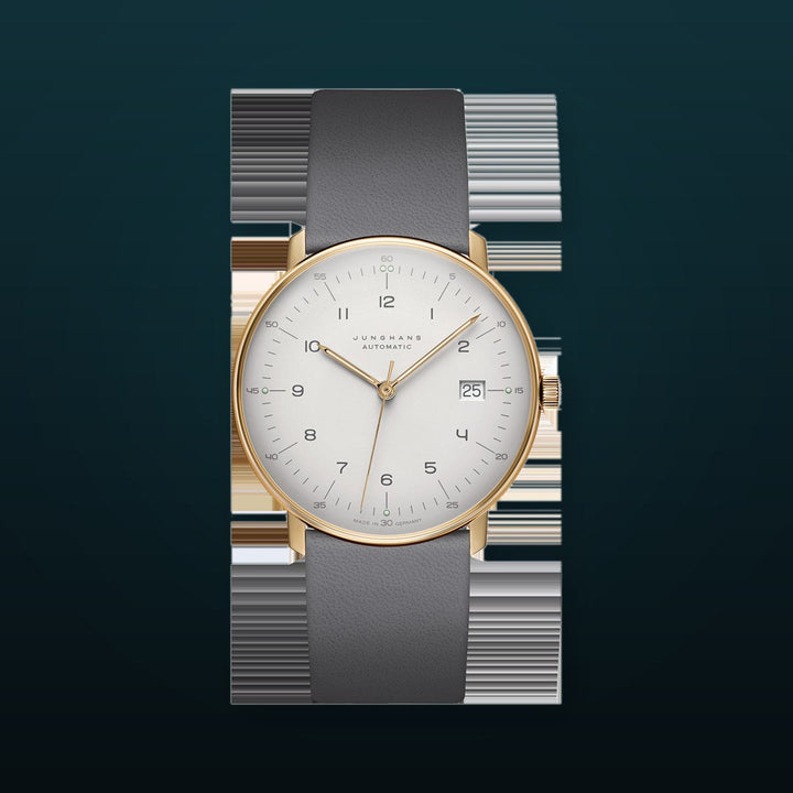 Max Bill Automatic Gray Dial / Gray Leather Strap Gray Dial