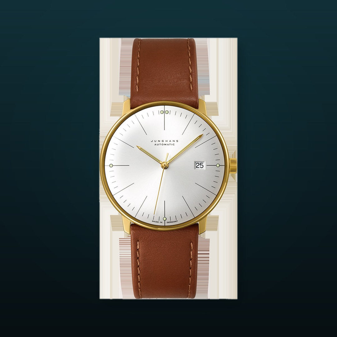 Max Bill Automatic Silver Dial / Brown Leather Strap Silver Dial
