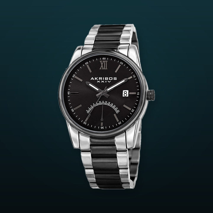 Black Dial Two-tone Men's Watch Black/Silver | Black Dial