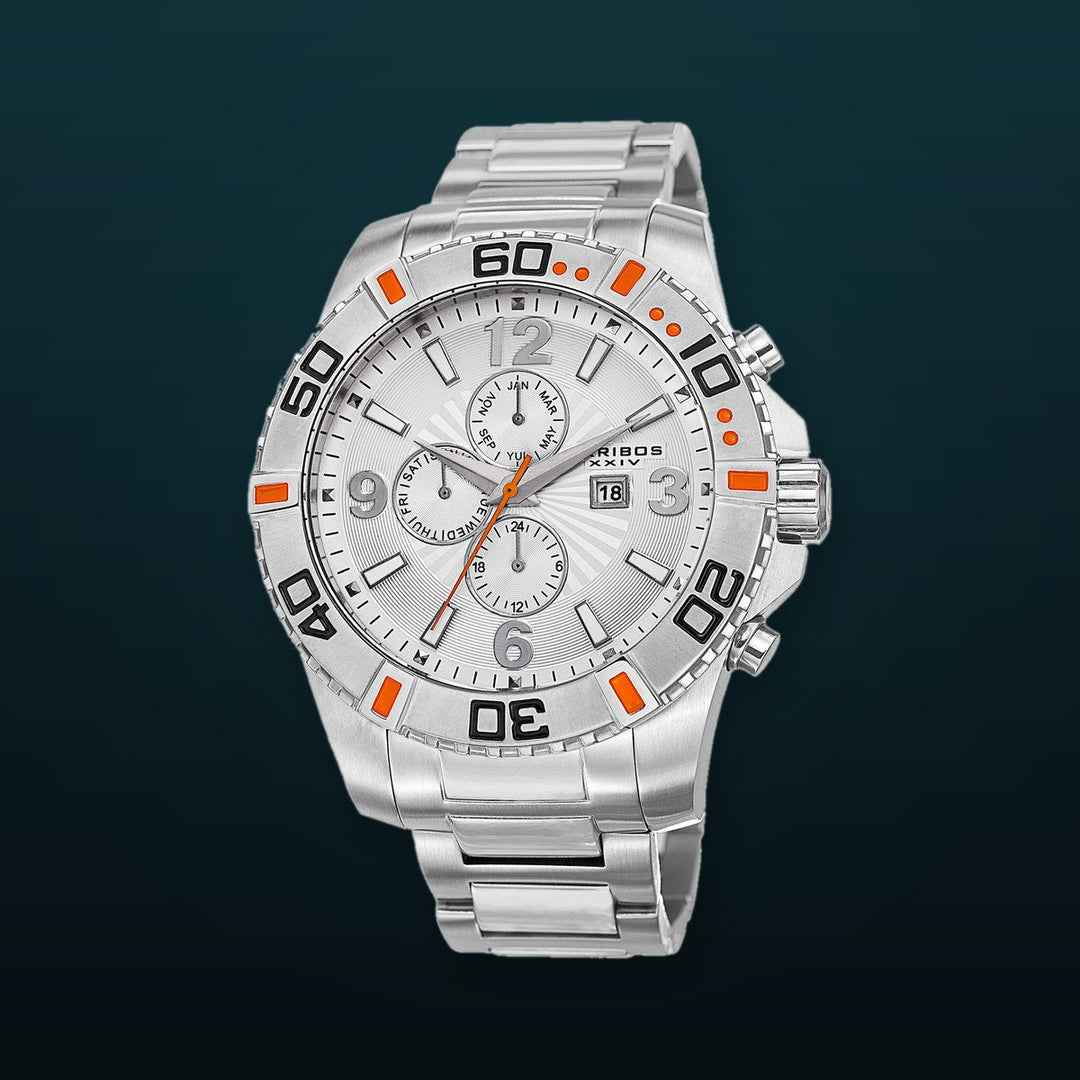 SILVER-TONE MEN'S WATCH Silver
