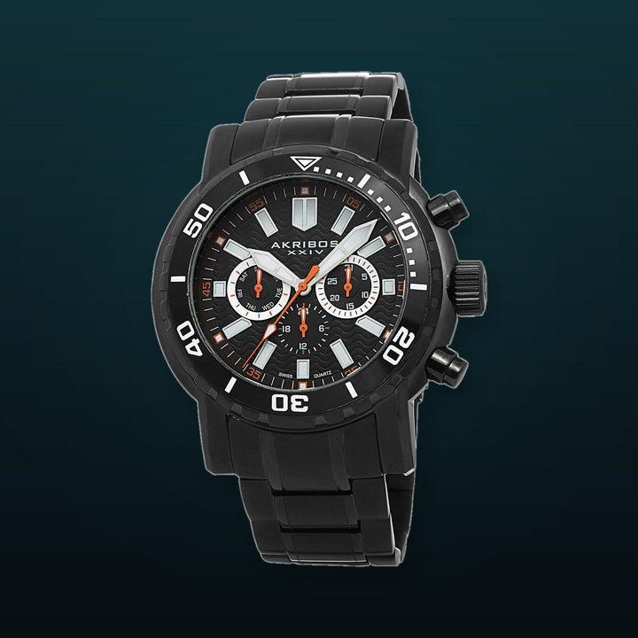 Black Dial Black-plated Men's Watch Black