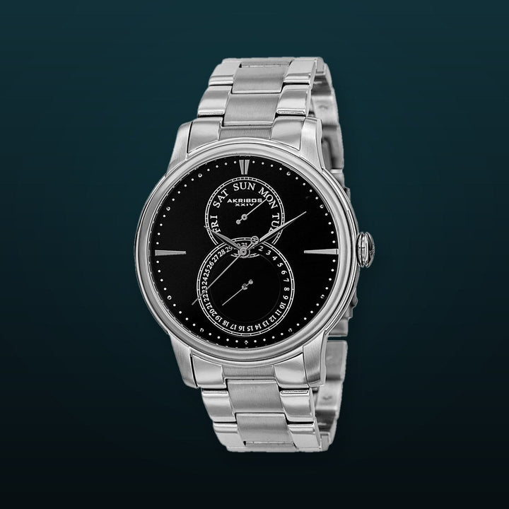 Multifunction Silver Tone/Stainless Steel/Stainless Steel | Black Dial