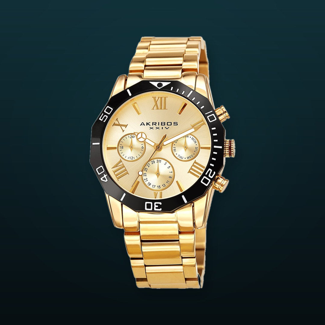 Dodecagon Gold Tone/Stainless Steel | Gold Dial