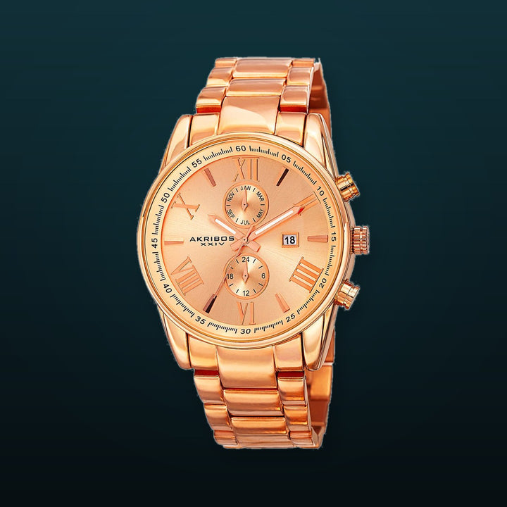 AK812RG-Casual Rose Gold/Stainless Steel | Salmon Dial