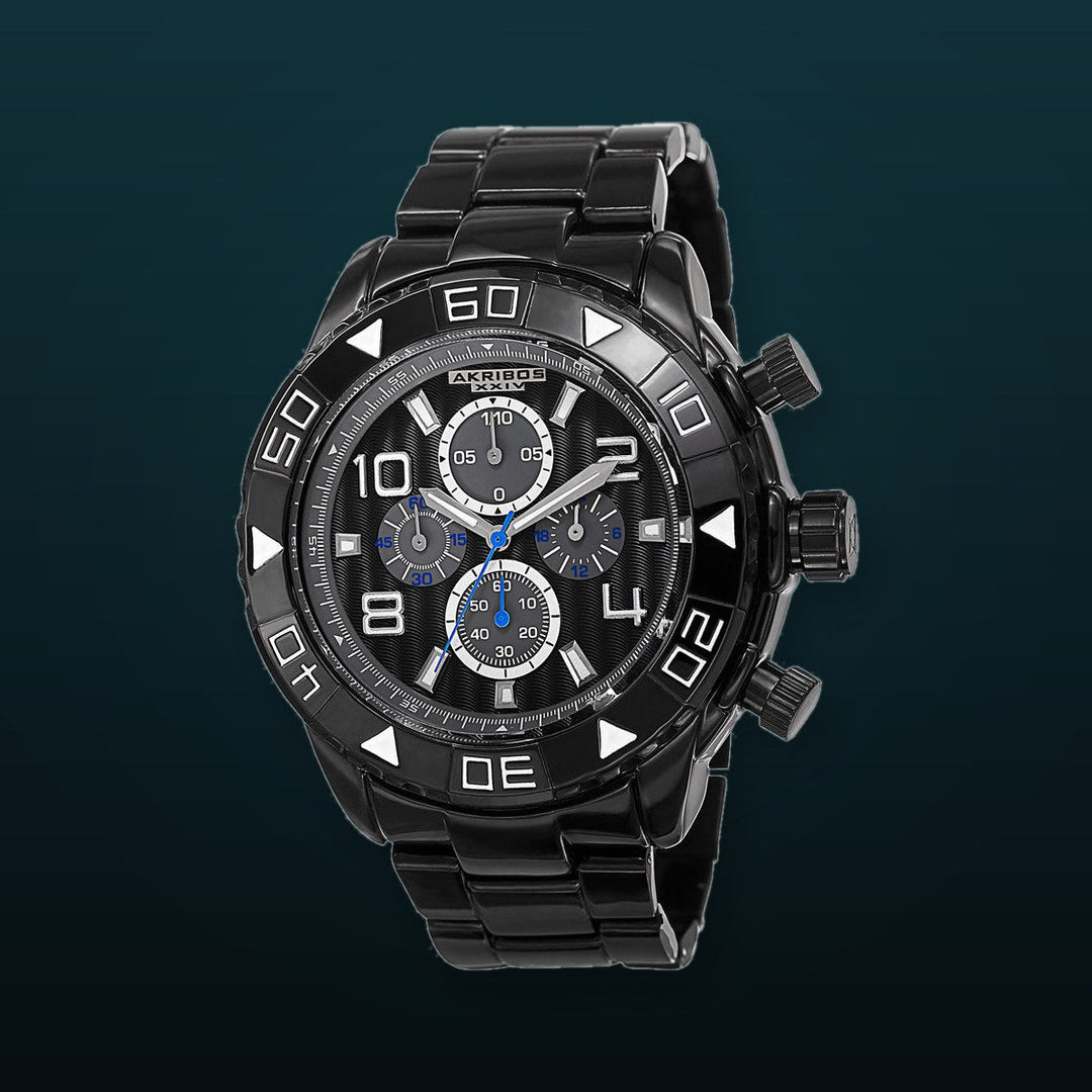 AK814BK-Casual Black/Alloy | Black Dial