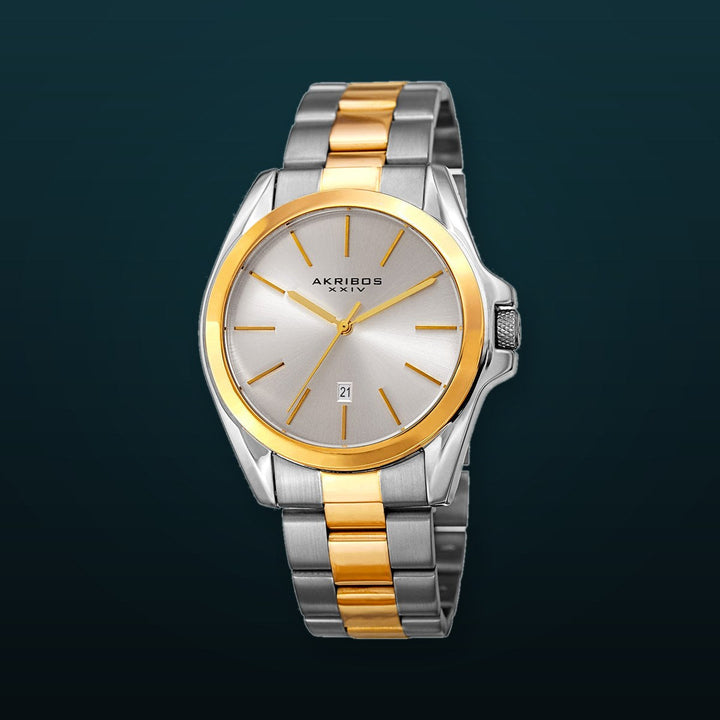 Casual-AK948TTG Two-tone (Silver-tone and Yellow Gold-tone)/Stainless Steel | Silver Dial