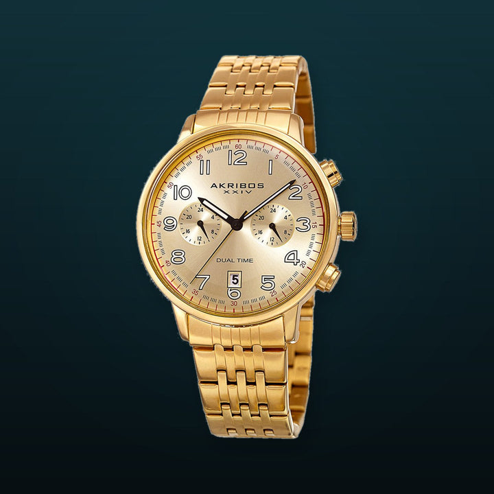 Casual-AK942YG Gold/Stainless Steel | Gold Dial