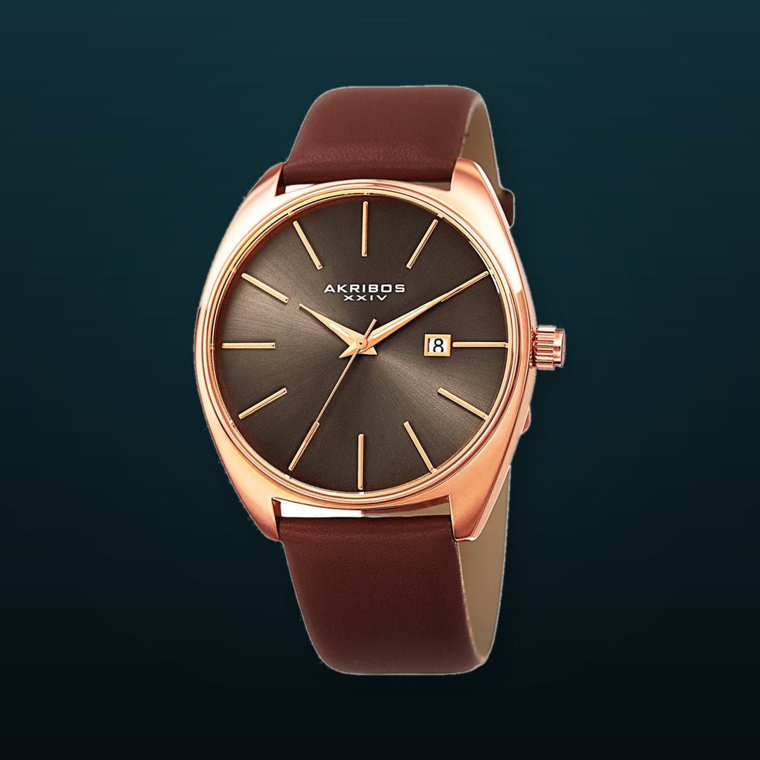 Dress-AK945RGBR Brown/Leather | Dark Grey Dial