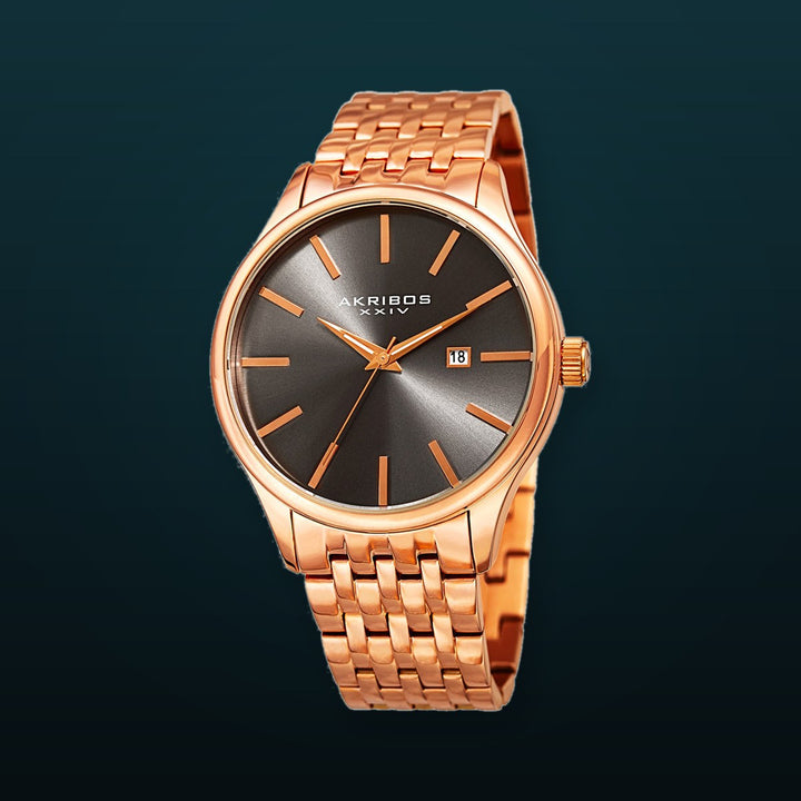Dress-AK941RG Rose Gold/Stainless Steel | Dark Grey Dial
