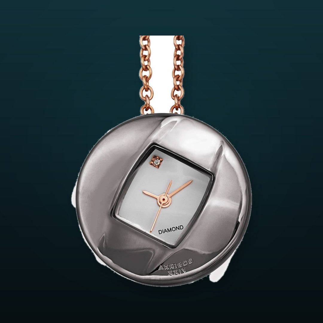 Casual-AK1053GN Rose Gold/Stainless Steel | White Dial