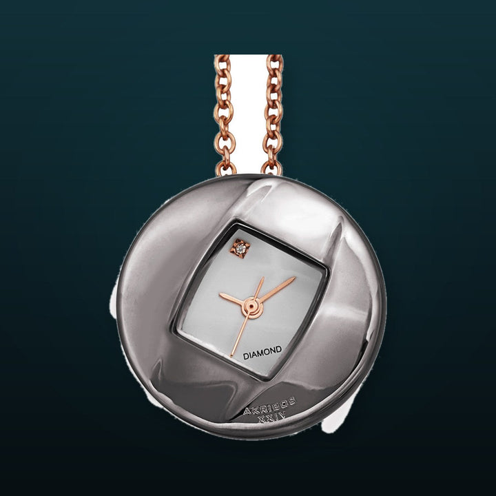 Casual-AK1053GN Rose Gold/Stainless Steel | White Dial