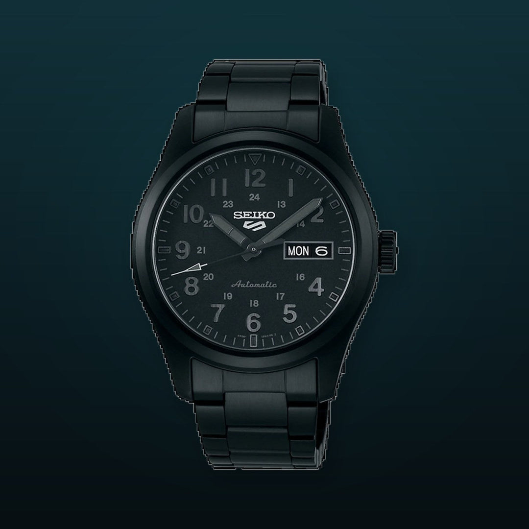 5 Sports Military Black Dial / Black Stainless Steel Black Dial