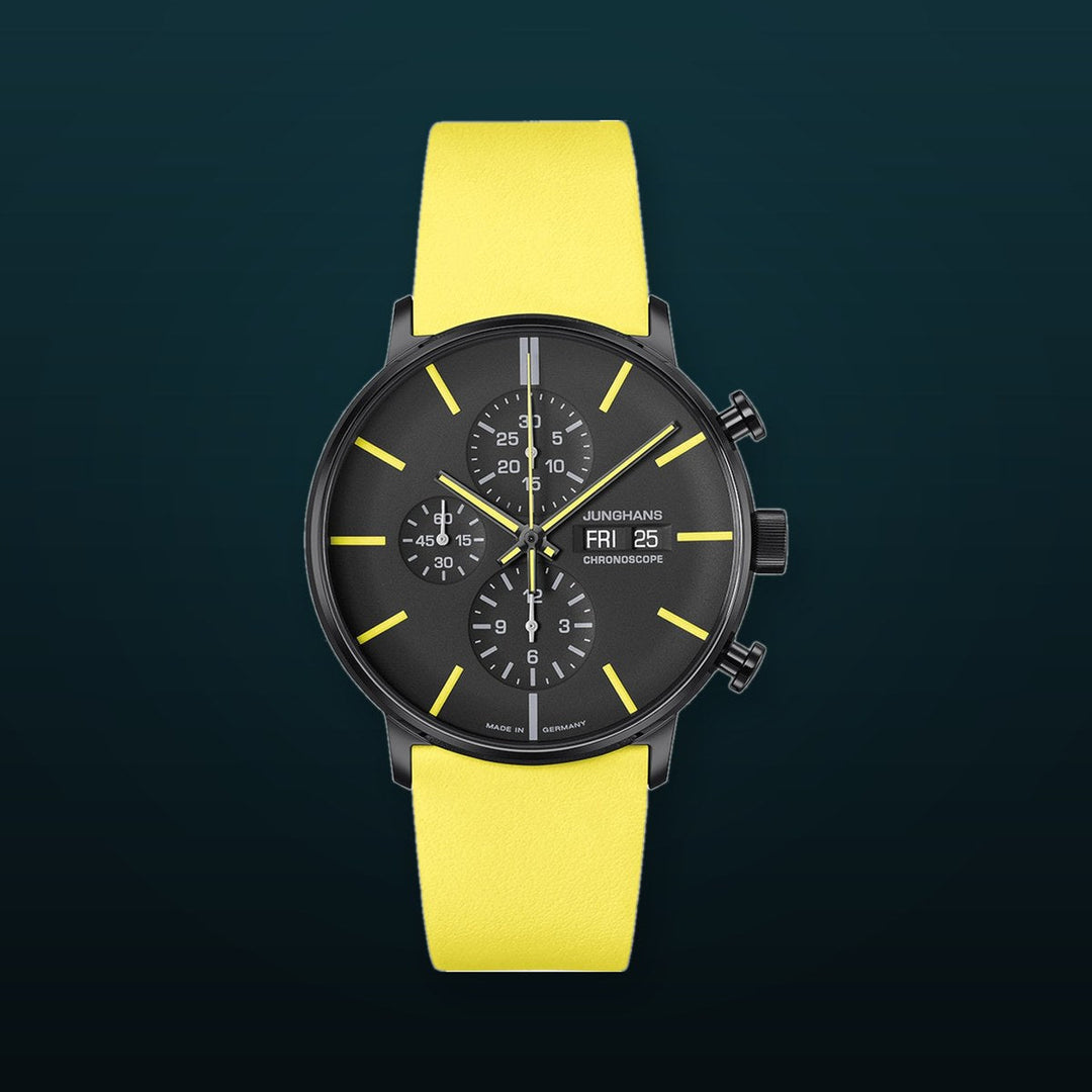 Form A Chronoscope Black Dial / Yellow Leather Strap Black Dial